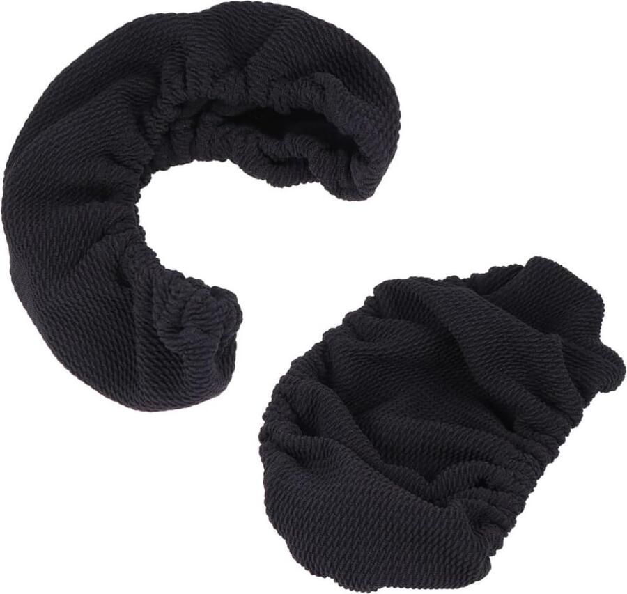 Goodivery Cover Chair Cover Bureaustoel Armsteun Beschermende Cover Verdikte Stretch Computer Arm Rest Cover Protector 2 STUKS voor Home Office Computerstoel (zwart) Office Chair Armrest Arm