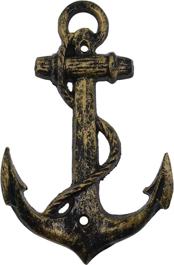 Goodivery Decoratieve Maritieme Wandhaken in Antieke Bronskleur voor Huis en Tuin