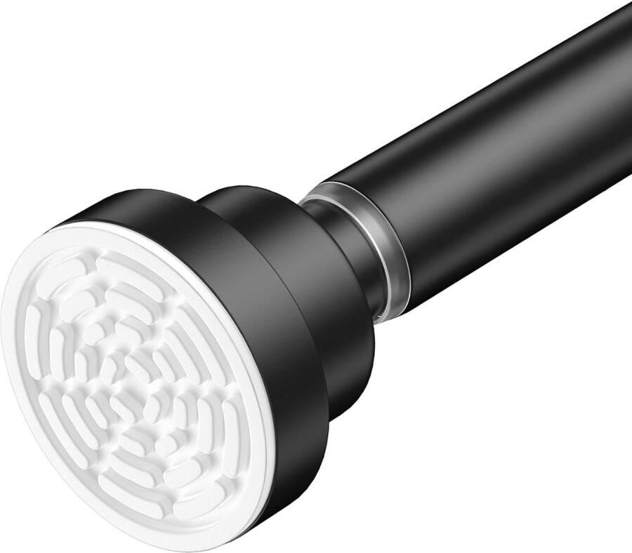 Goodivery Douchegordijnstang zonder boren telescopisch klemstang geschikt voor badkamer raam kledingkast 1 stuk-76-160 cm Zwart