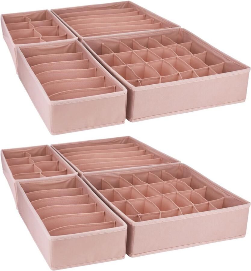 Goodivery Dusky Pink Shubladen Organiser voor kledingkast Lade-organizer Kabinet Opbergdoos Opvouwbare ladeverdelers voor ondergoed BH's Sokken Strikken Verschoonbenodigdheden
