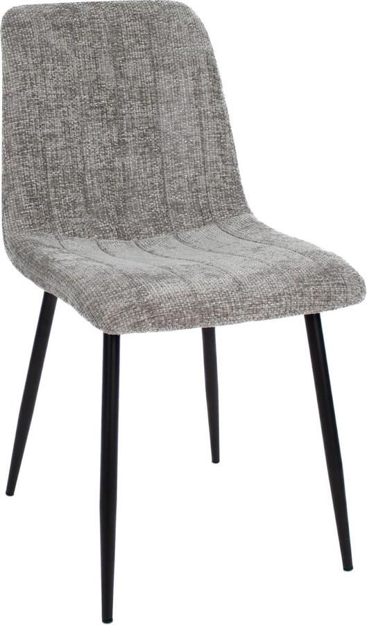 Goodivery Eetkamerstoel Sem Grijs Modern en Hoogwaardig Chenille Verkrijgbaar in vele kleuren