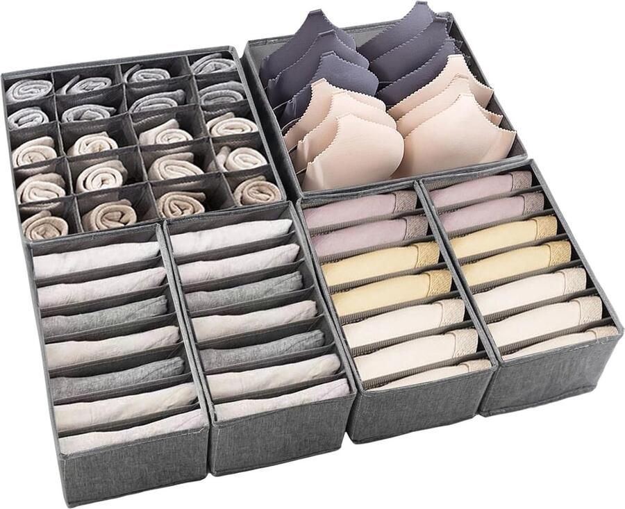 Goodivery Efficiënte Opbergoplossing: 6-Delige Organisers voor Lades en Kasten Gemakkelijk en Veelzijdig Gebruik