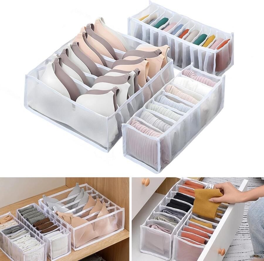 Goodivery Efficiënte Opvouwbare Organizer Set voor Kleding en Accessoires in de Kast