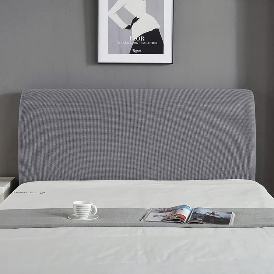 Goodivery Elastische Hoes voor Hoofdbord in Lichtgrijs voor Hoofdbordvormen