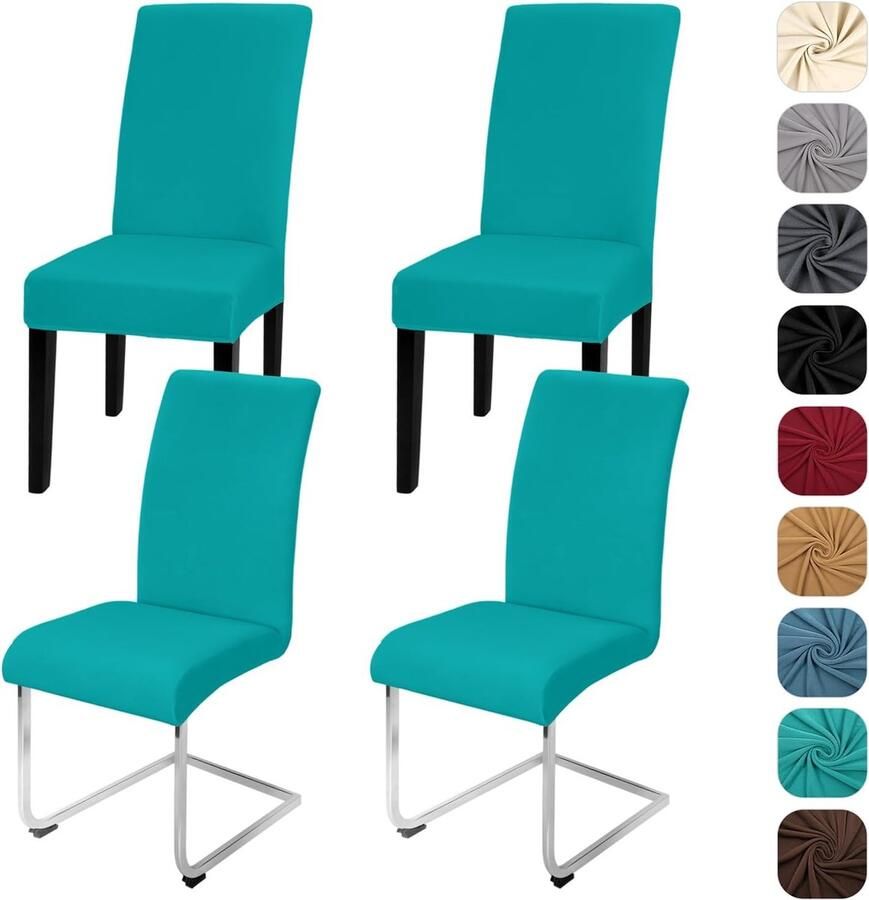 Goodivery Elastische Stoelhoezen Set van 4 voor Keuken Hotel Bruiloft en Banket