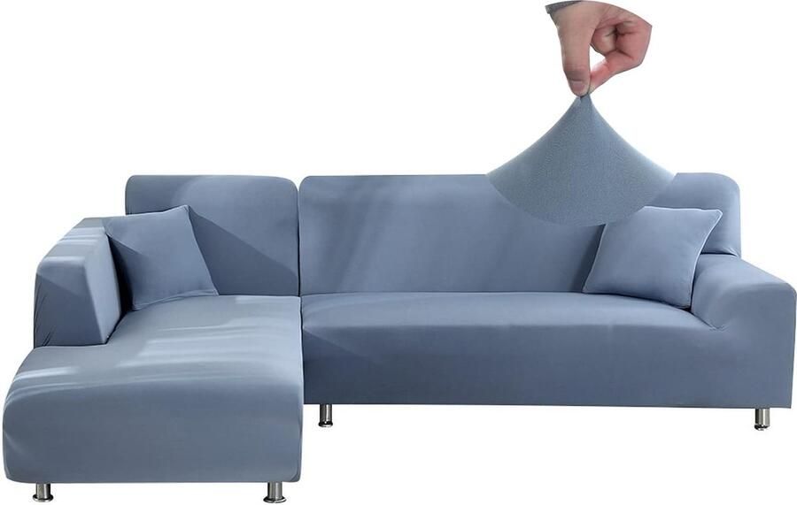 Goodivery Elastische Stretch Hoes voor L-vormige Bank Universeel en Wasbaar