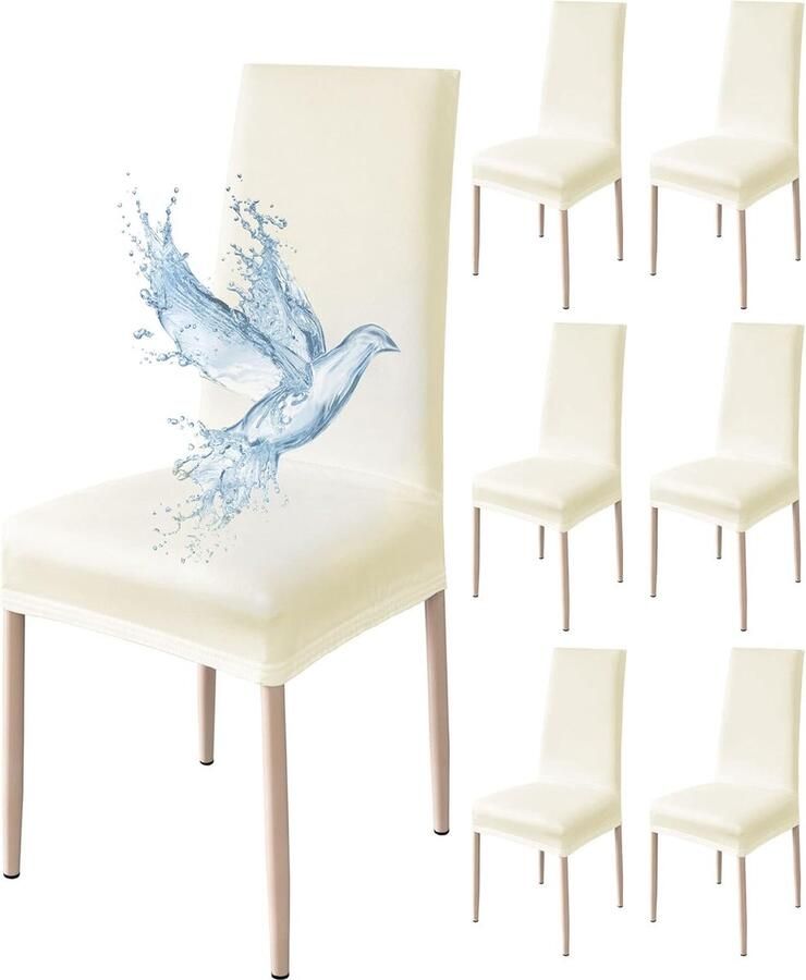 Goodivery Elegant en Comfortabele Stoelhoezen Set van 6 Waterdicht en Rekbaar voor Elke Gelegenheid