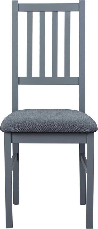 Goodivery Elegante Eetkamerstoelen in Romantische Stijl Set van 2 Massief Hout Grijs