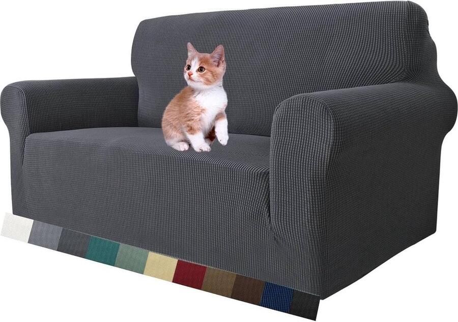 Goodivery Elegante En Elastische Bankhoes Voor 2-Zitsbank Met Volledige Bescherming En Antislip Technologie