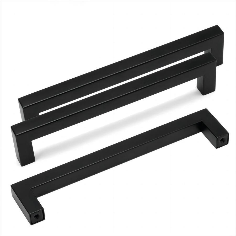 Goodivery Elegante Set van 5 Zwarte Meubelgrepen voor Toepassingen