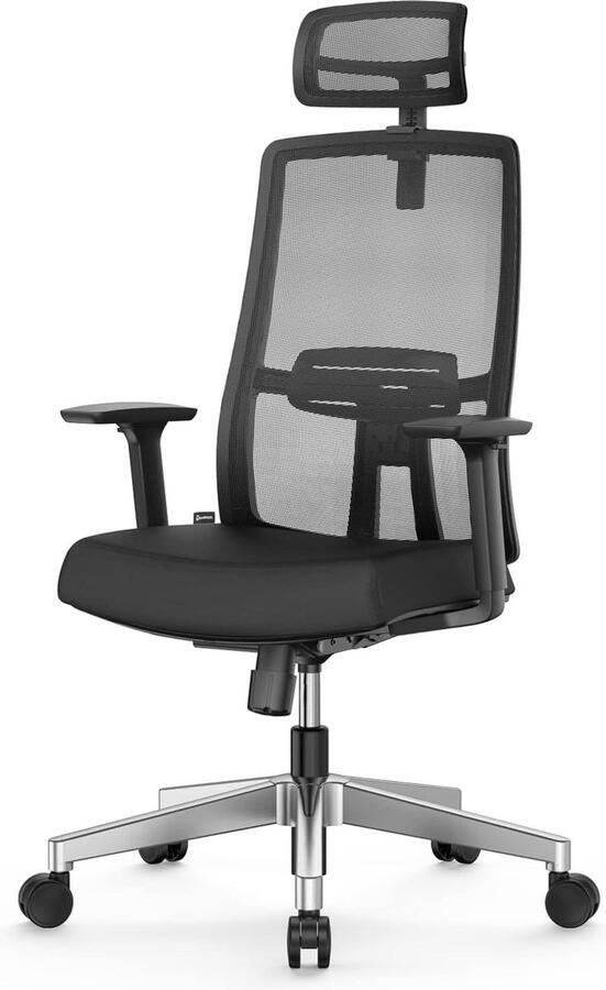 Goodivery Ergonomische Bureaustoel met Verstelbare Armleuning en Hoofdsteun voor Comfortabel Werken