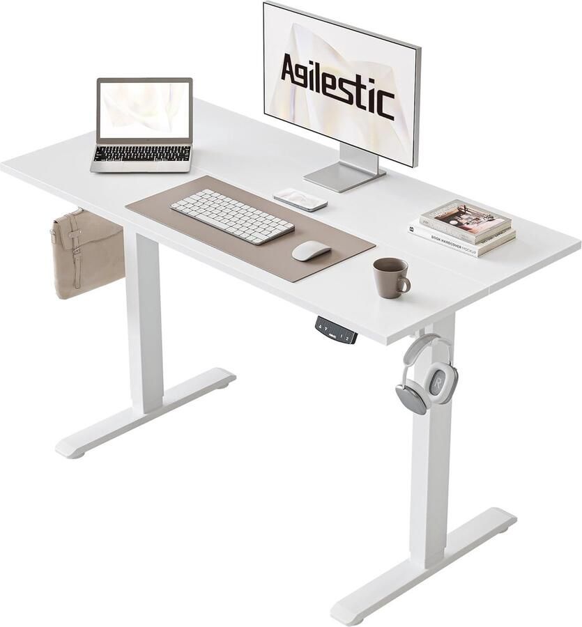 Goodivery Ergonomische Elektrisch Verstelbare Bureau met Geheugenfunctie 100 x 60 cm Wit