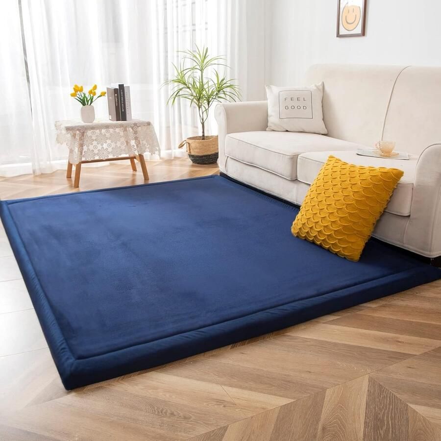 Goodivery Extra Dikke en Zachte Speelkleed voor Kinderen en Yoga Mat 150 x 200 cm in Donkerblauw