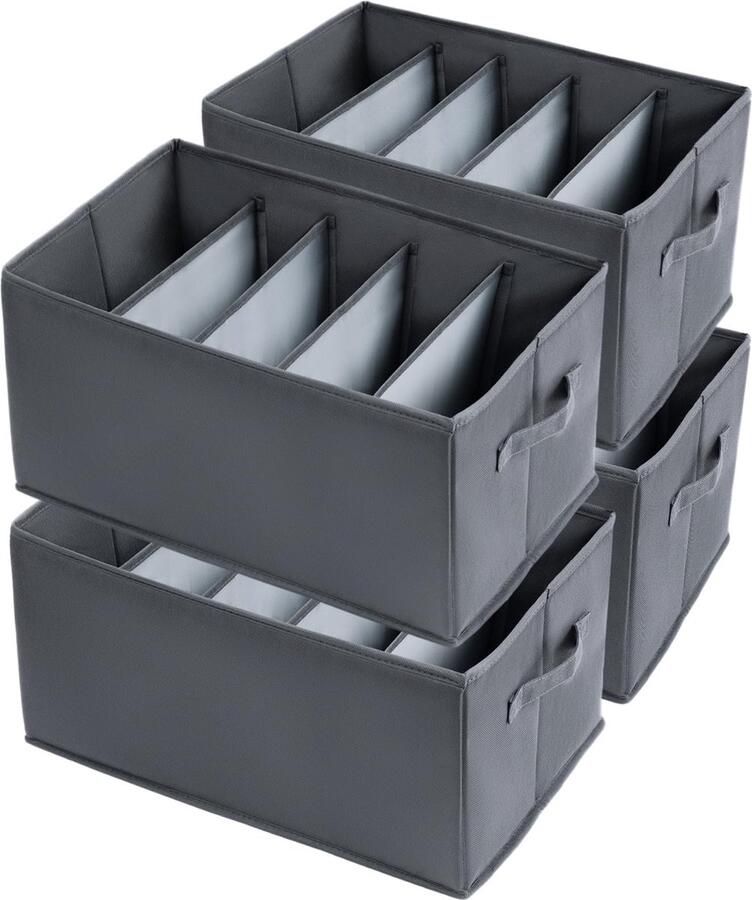 Goodivery Extra Grote Opvouwbare Organizers voor Kledingkast met Stabiele Bodem en Brede Vakken