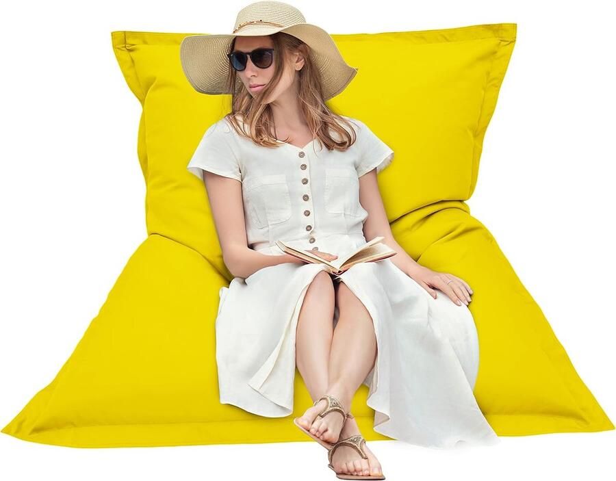 Goodivery Extra Grote Rechthoekige Zitzak voor Buiten Weer- en Waterbestendig UV-Beschermd Materiaal