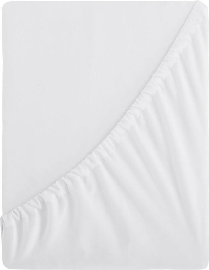 Goodivery Fijn Geweven Hoeslaken 180 x 200 cm voor Boxspring en Waterbed in Witte Microvezel