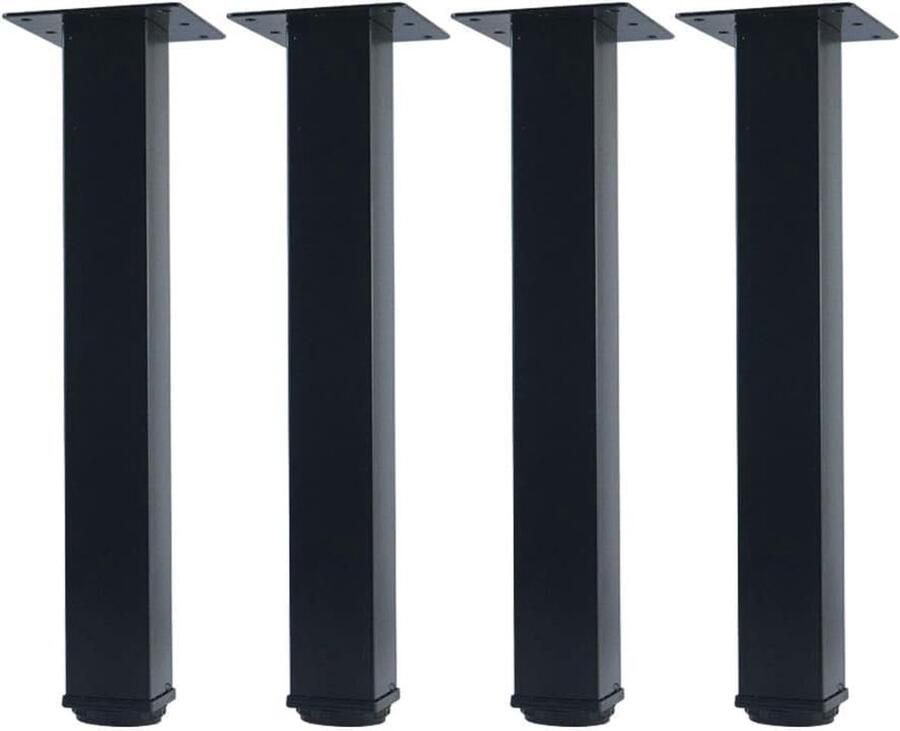 Goodivery Furniture Poten Verstelbaar Zwart 35 cm Set van 4 Voor Meubels en Tafels