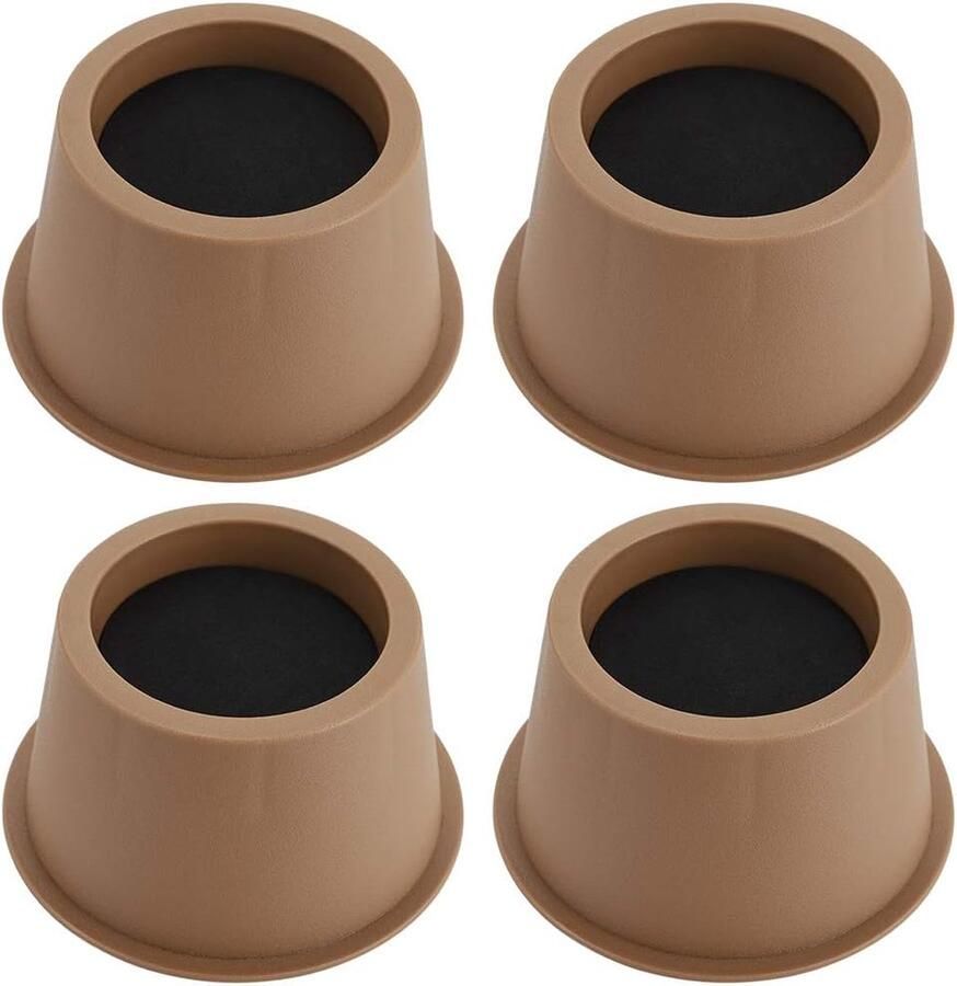 Goodivery Furniture Verhogers Set van 4 voor Bed Stoel Bureau Tafel en Bank in Bruin