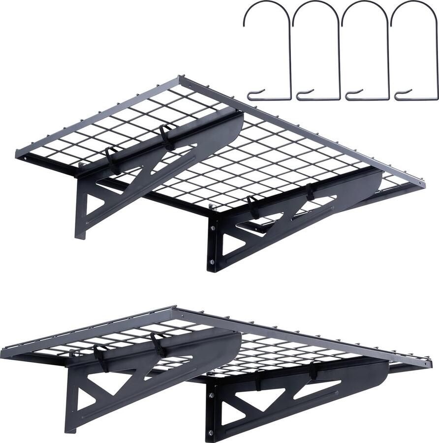 Goodivery Garage Wandrekken Set van 2 voor Gereedschapsopslag 113.4 kg per Laag