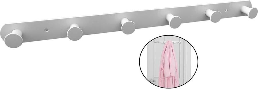 Goodivery Garderobelijst wit wandgarderobelijst kledinghaken wandhaken haken zwaar voor badkamerhanddoek slaapkamerkleding keukendoeken