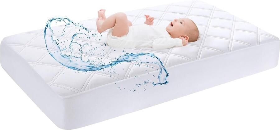 Goodivery Hoeslaken 50 x 90 cm 70 x 140 cm ademende waterdichte matrasbeschermer voor babybed 70 X 140 CM