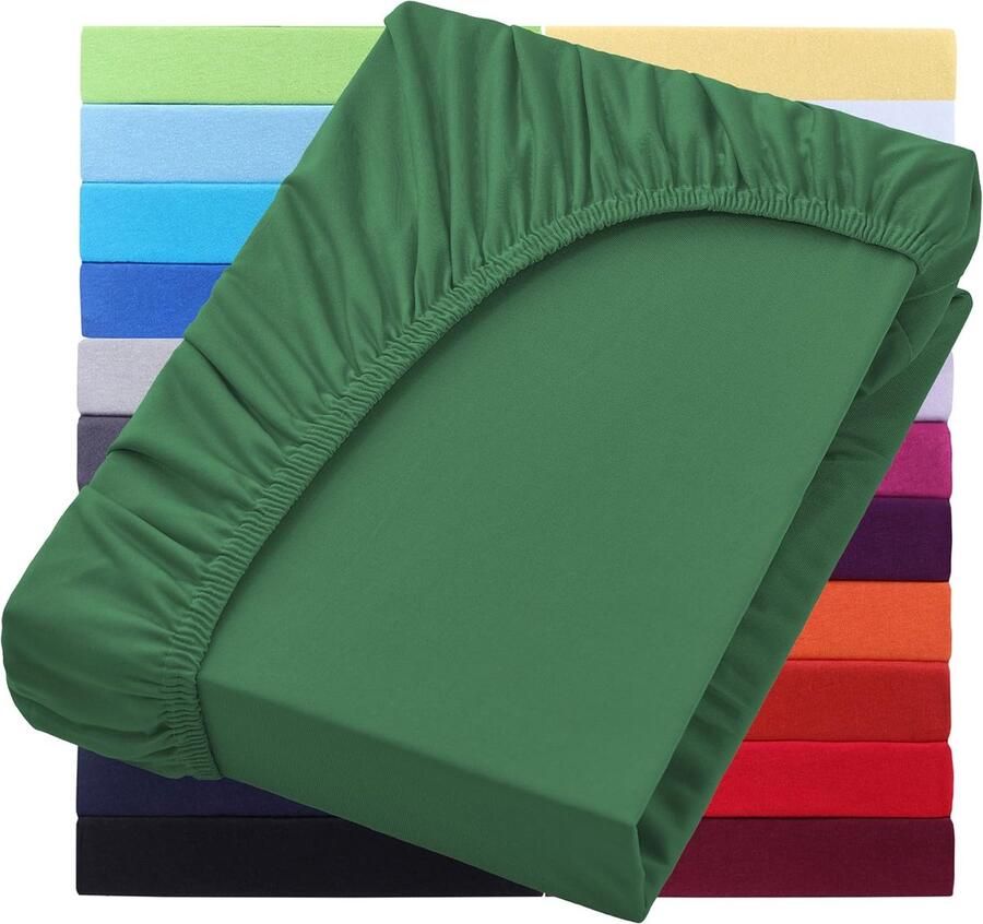 Goodivery Hoogwaardige Donkergroene Hoeslaken voor Waterbedden en Boxspringbedden 200 x 220 cm 100% Katoen