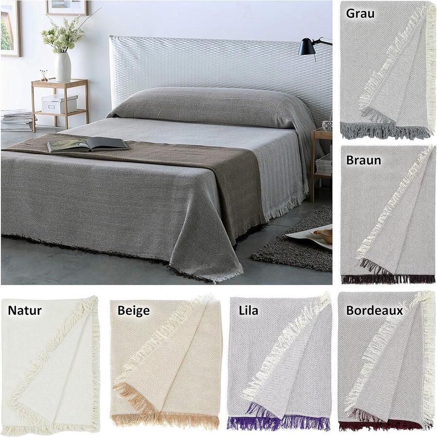 Goodivery Hoogwaardige Katoenen Woonkamerdeken Veelzijdige Bank- en Bedsprei in Bruin