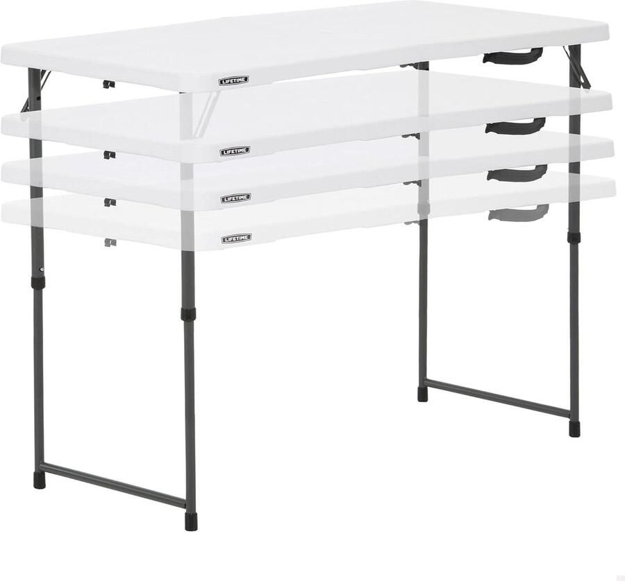 Goodivery In hoogte verstelbare ambachtelijke kampeer- en utiliteitsklaptafel