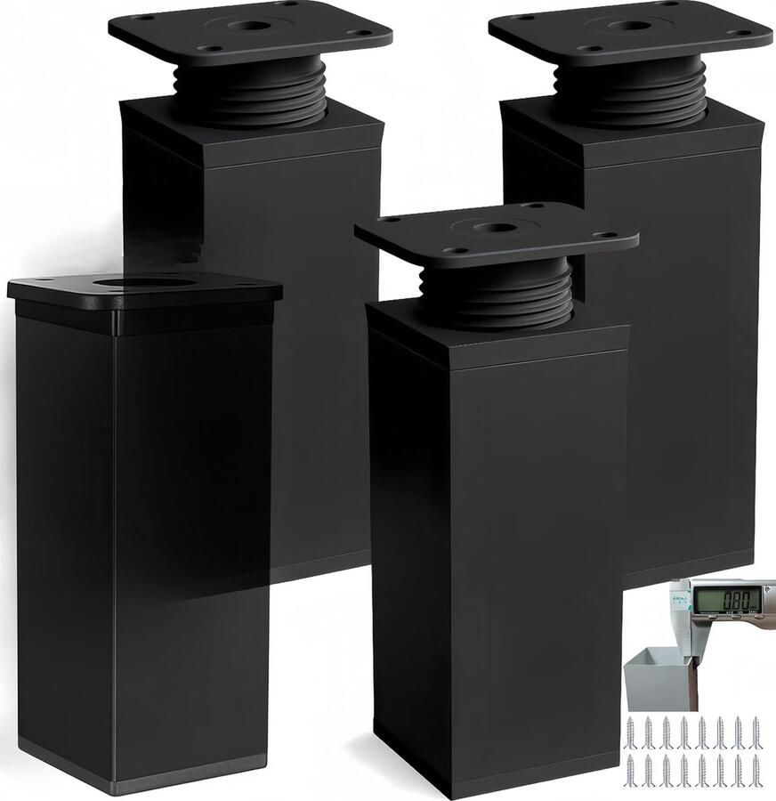 Goodivery In hoogte verstelbare meubelpoten van aluminiumlegering voor veelzijdig gebruik