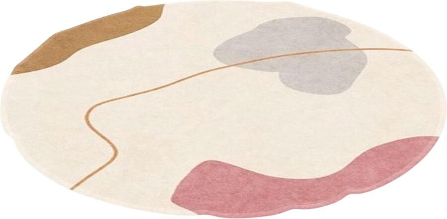 Goodivery Indoor rugs Rond vloerkleed Modern accentkleed Vloerkleed voor binnen Tapijt voor slaapkamer Ronde vloermat Vloerkleed voor speelkamer Accentvloerkleed Decoratiestuk voor bijeenkomsten Rond tapijt 60 x 60 x 1 cm 23 6