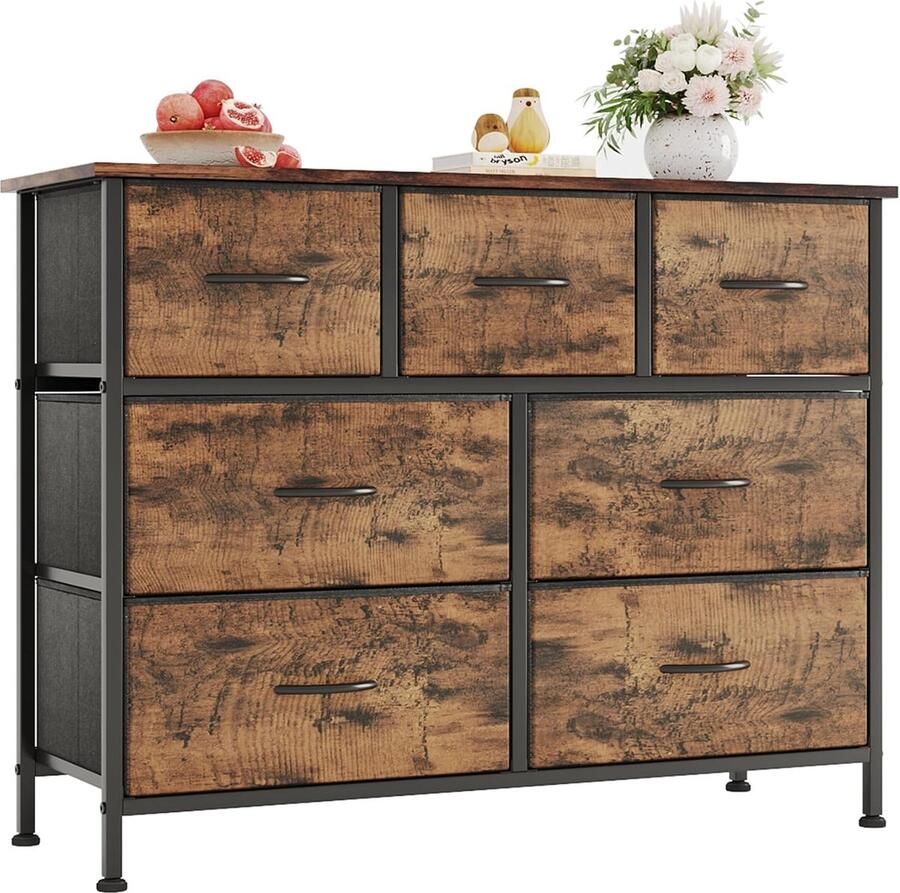 Goodivery Industriële Opbergkast met Zeven Lades en Stijlvolle Handgrepen voor Elke Kamer