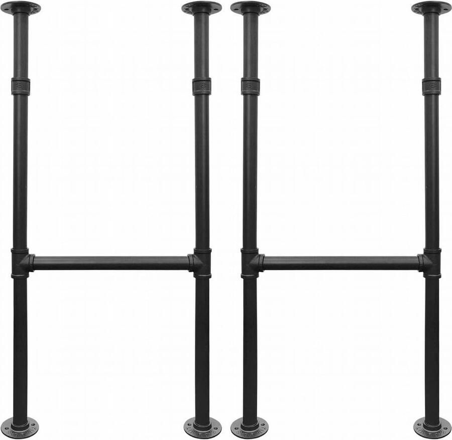 Goodivery Industriële Tafelpoten Set van IJzeren Buis voor Meubels 94cm x 35cm 2-Pack