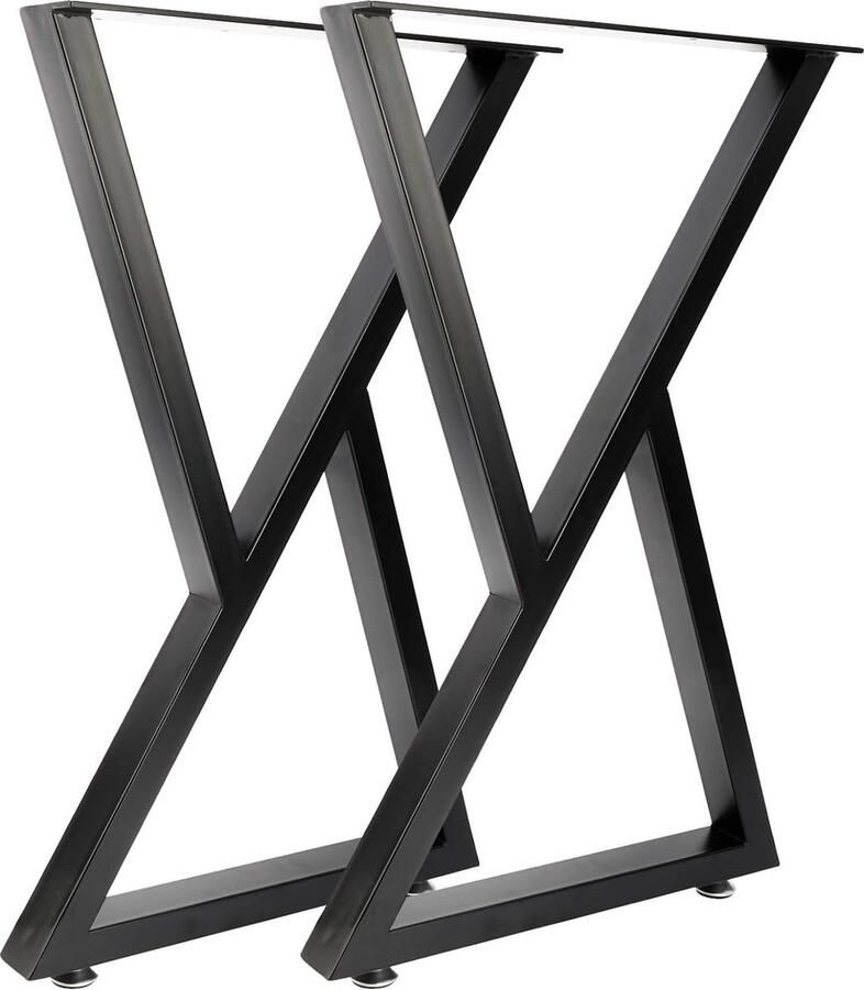 Goodivery Industriële X-vorm Tafelpoten van Hoogwaardig Staal voor Unieke Doe-Het-Zelf Meubelprojecten