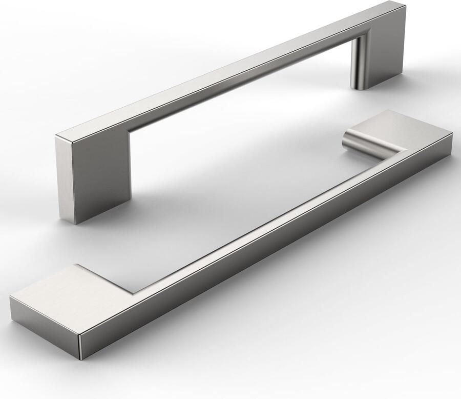 Goodivery Kast- en Ladegrepen Set van 10 Stuks in Geborsteld Nikkel voor Moderne Interieurs