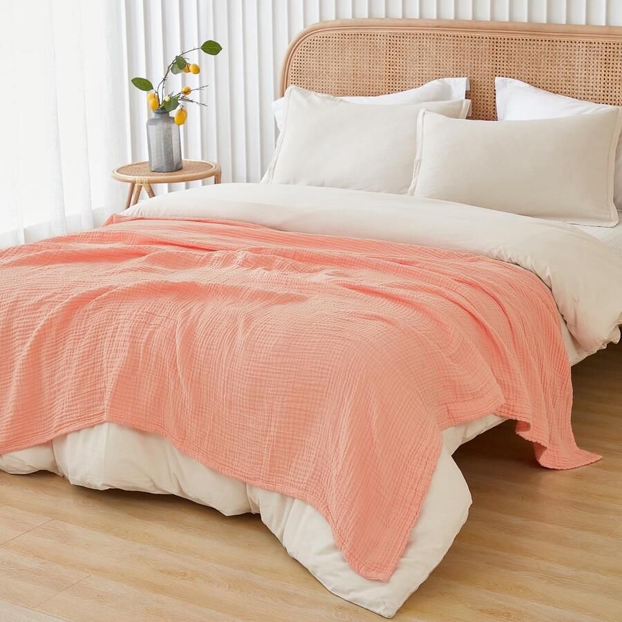 Goodivery Katoenen Mousseline Deken voor Bank en Bed Zacht en Ademend Comfort voor het Hele Jaar