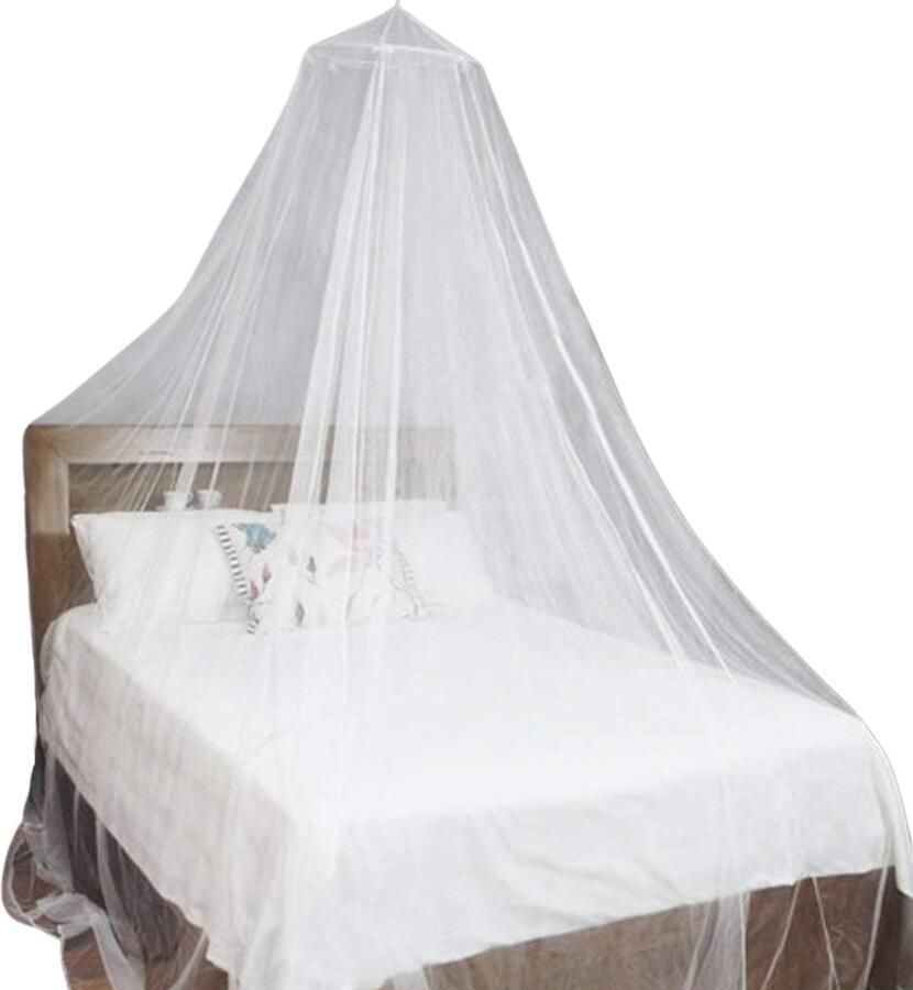 Goodivery Klamboe 2 Persoons Travel Bed Luifel Muskietennet Fijn Gaas Als Bescherming Tegen Muggen Vliegen Net Muskietennetten Voor Reizen En Thuis Indoor Outdoor Wit H250xB382cm