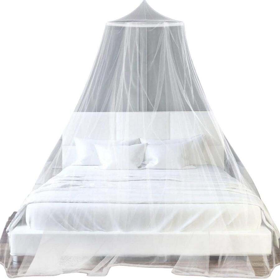 Goodivery Klamboe 2 Persoons Voor Tweepersoonsbedden Single Bed 0 6 X 2 5 X 10 5 M Mosquito Net Fine Mesh Als Bescherming Tegen Muggen Mosquito Net Outdoor Met Lijm Haken Schroeven Klamboe Bed Geschikt Voor Kamperen Wit
