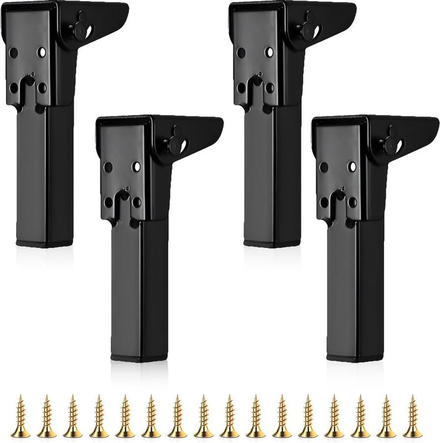 Goodivery Klapbare Metalen Meubelpoten Set van 4 voor Meubelstukken en Tafels