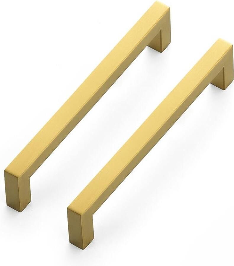 Goodivery Klassieke Vierkante Meubelgrepen van Roestvrij Staal voor Keuken en Kasten 10 Stuks 160 mm