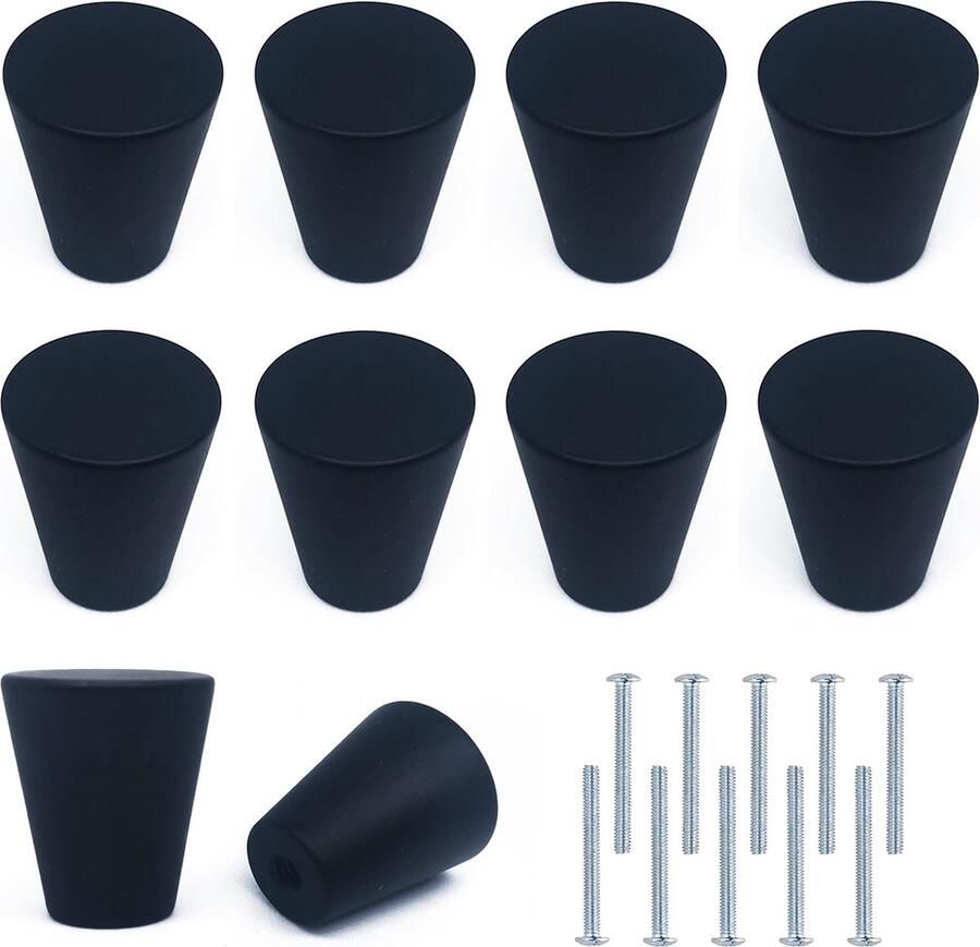 Goodivery Klassieke Zwarte Metalen Kastknoppen Set van 10 voor Meubeltoepassingen