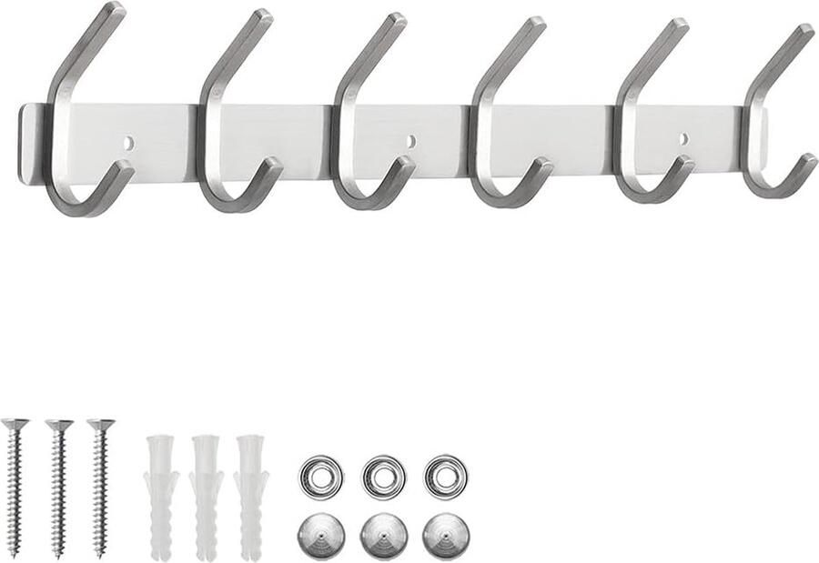 Goodivery kledinghaken wandhaken roestvrij staal garderobehaken handdoekhaken wandmontage geborsteld ca. 30 kg