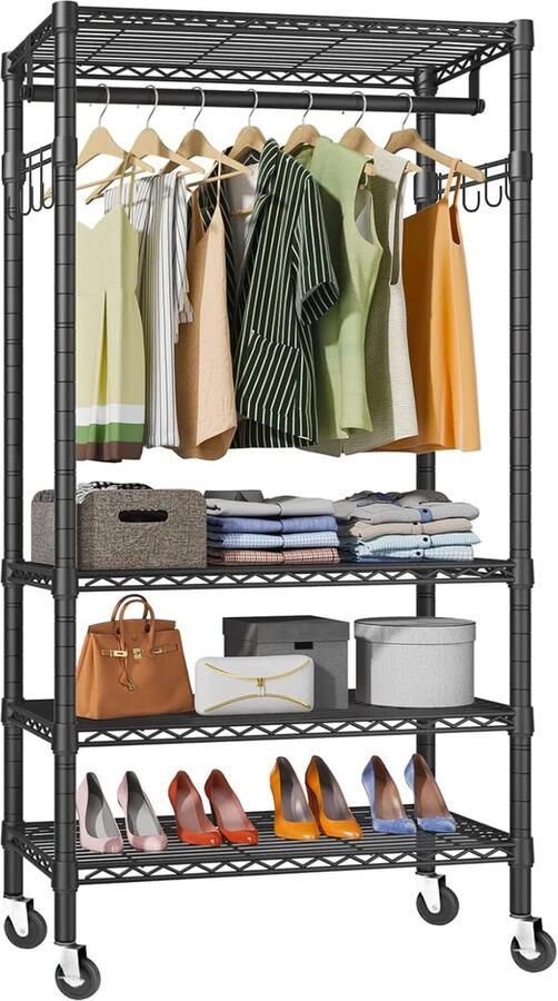 Goodivery Kledingrek Met Verstelbare Hoogte En Flexibele Opslagoplossingen Voor Elke Ruimte