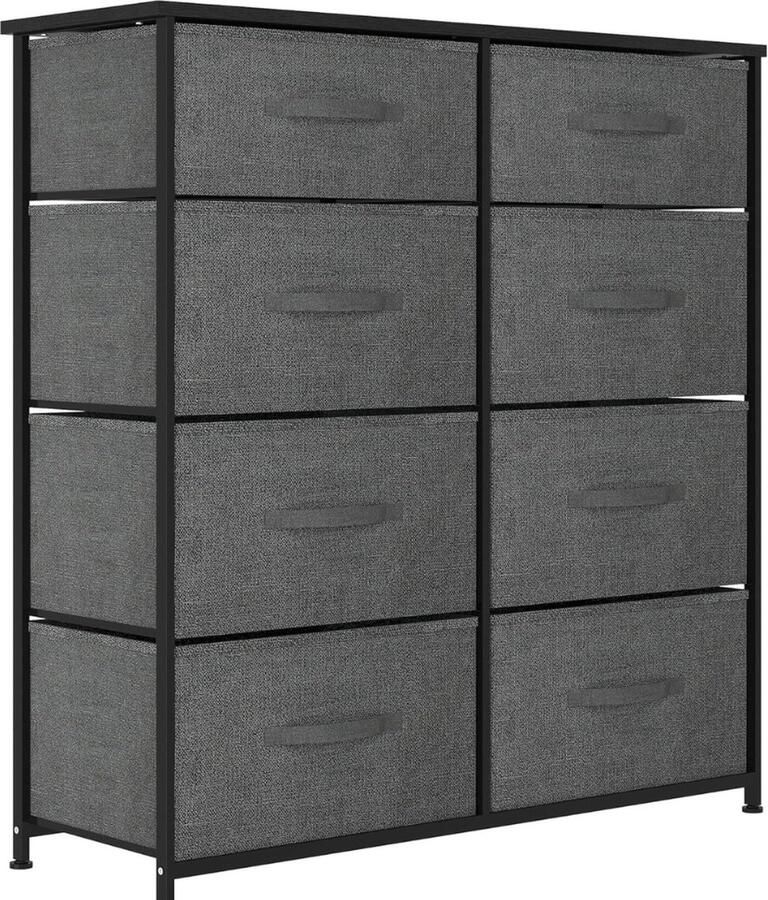 Goodivery Ladekast Ladenkast Ladekasten Lade opslag Woonkamer kast Opbergorganisator Donkergrijs 86 x 30 x 90 cm