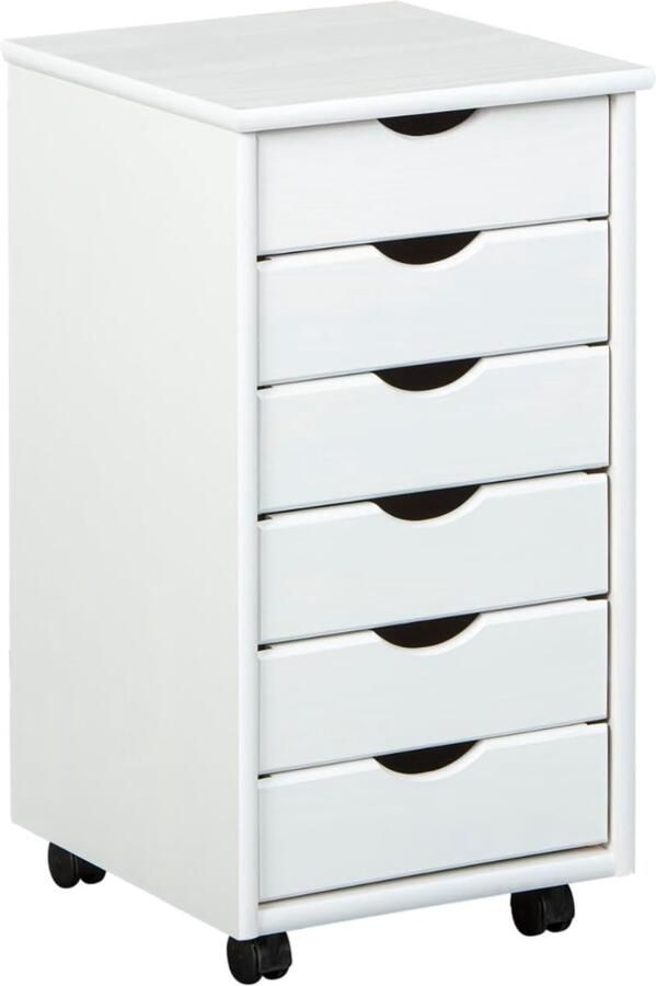 Goodivery Ladenkastje Lade Kastje Ladekasten Slaapkamer Ladekast 35x40x65cm Wit