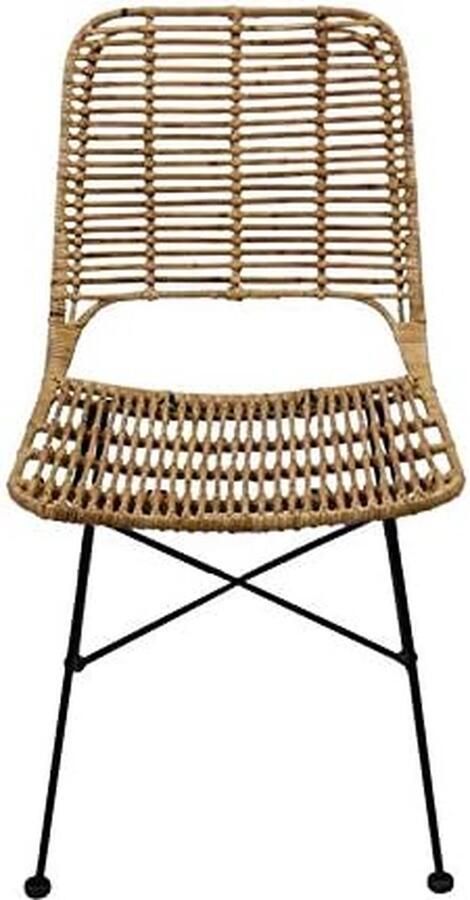 Goodivery Luxe Rotan Stoel voor Moderne Interieurs met Comfortabel Zitoppervlak en Stabiel Metalen Frame