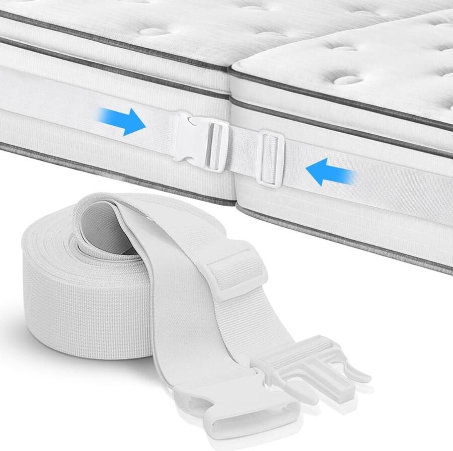 Goodivery Matrasbinder 10 M Matrasverbinder Verbindt Twee Matrassen Tot Een Groot Ligoppervlak Bedriemverbinder Met Plastic Gesp