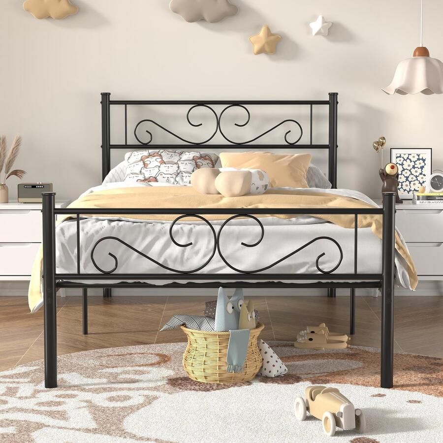 Goodivery Metalen eenpersoonsbed met stevig frame en ruimtebesparend ontwerp