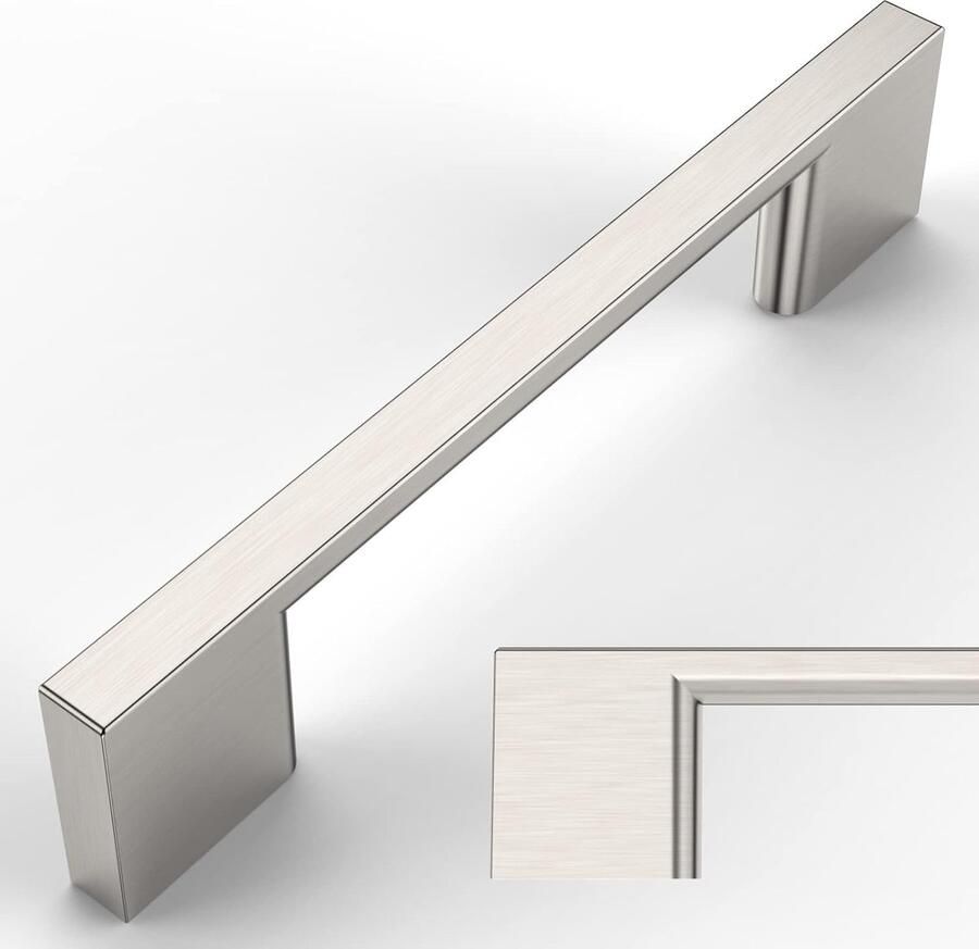 Goodivery Meubelgrepen geborsteld nikkel 96 mm gatafstand lades zinklegering handgrepen voor keukenkasten kastgrepen ladegrepen deurgrepen voor keukenkasten kledingkasten