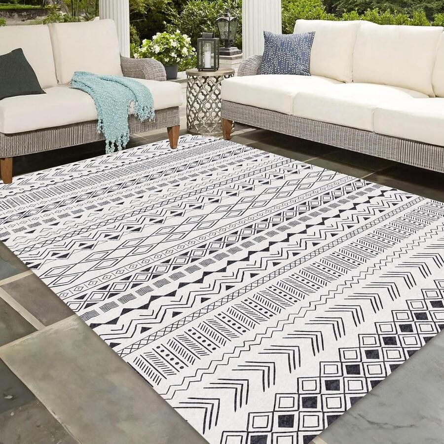 Goodivery Modern en Vloerkleed voor Binnen en Buiten in Boho Geometrische Stijl 160 x 230 cm