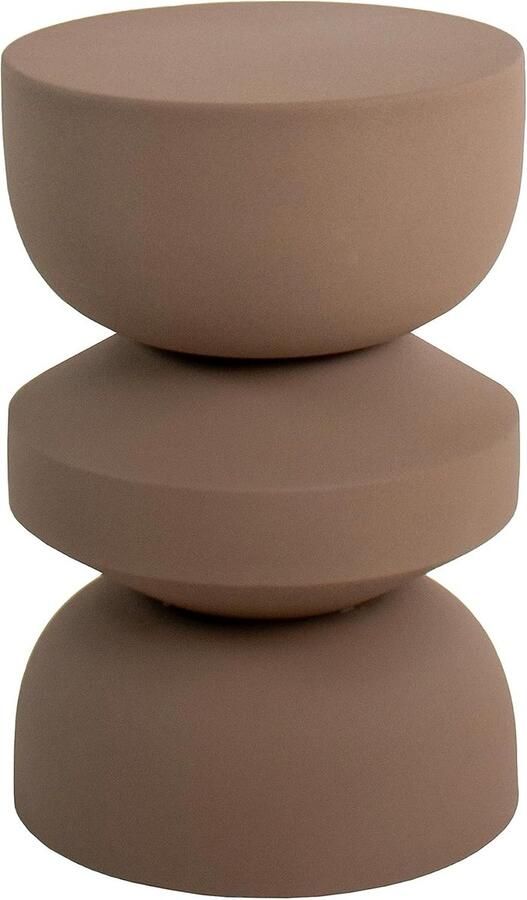 Goodivery Moderne Bruine Bijzettafel van Hoogwaardig Metaal voor Interieurs